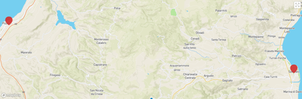 Calabria coast to coast itinerario tappe